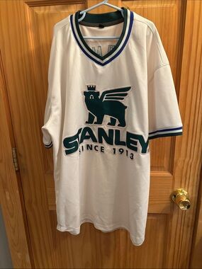 Stanley Cream Jersey with Teal and Navy Trim